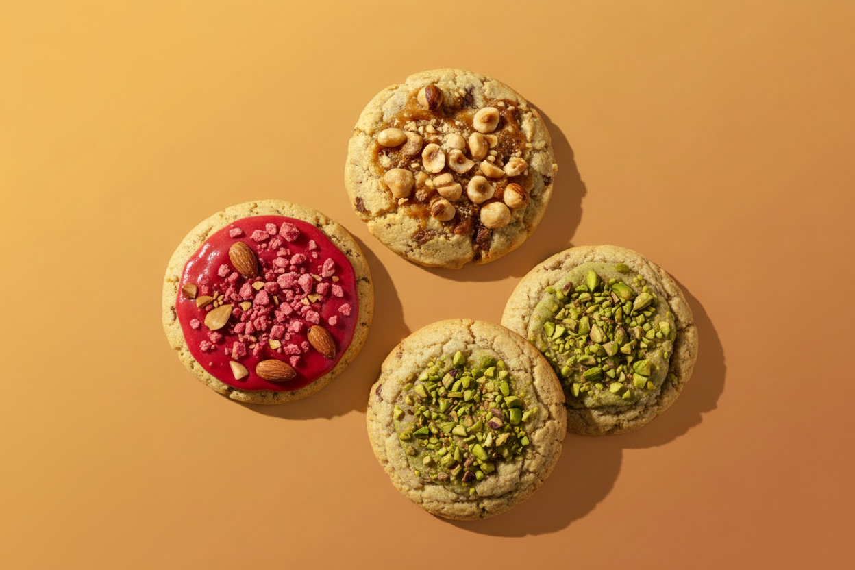Bannière cookies avec praline réel