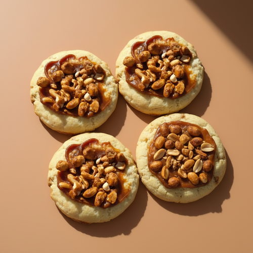 Pack de 4 cookies cacahuète caramel