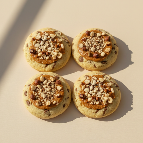 Pack de 4 cookies noisette