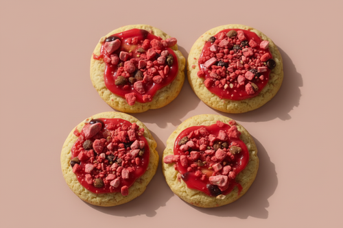 Pack de 4 cookies praline rose